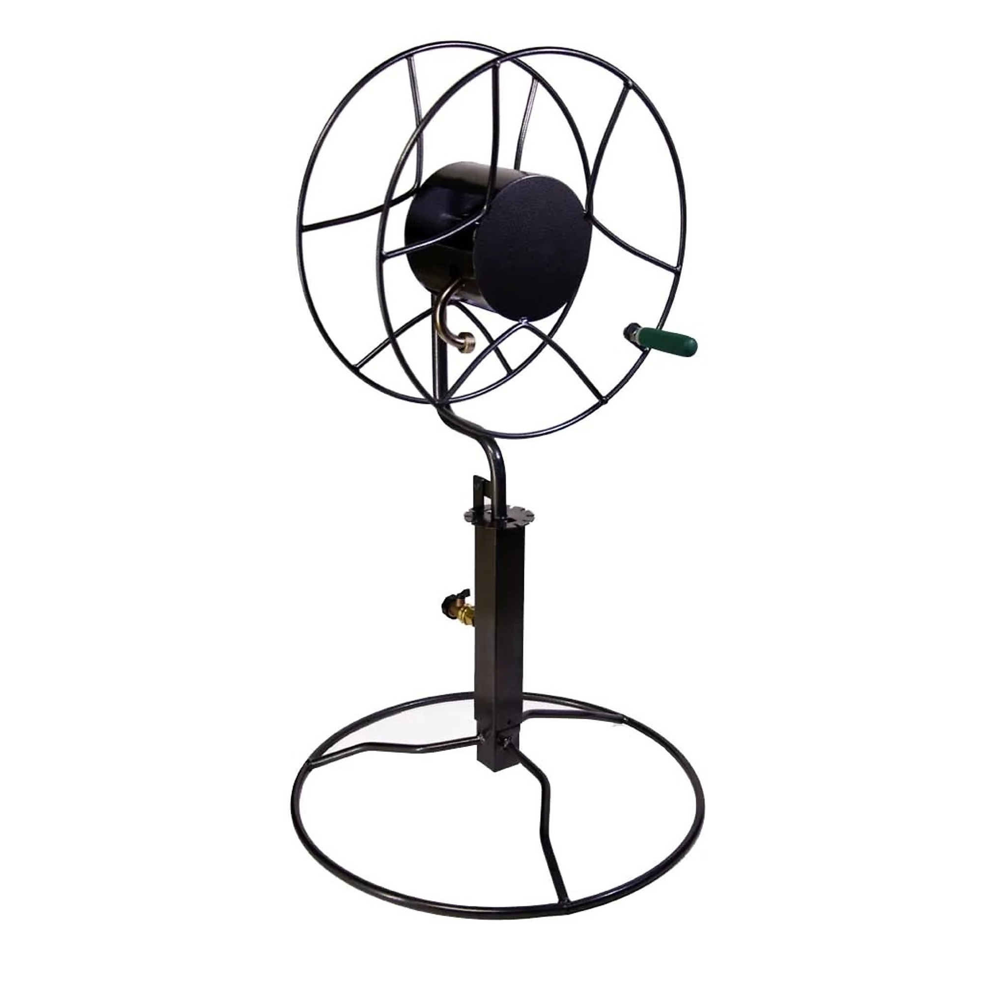 Yard Butler, Free Standing Swivel Reel with Patio Base, Hose Length Capacity 200 ft, Frame Material Steel, Color Gray, Model# ISRPB-360